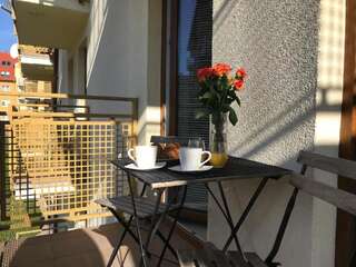 Апартаменты 4UApart-Apartment studio Mohito Свиноуйсьце Апартаменты с балконом-29